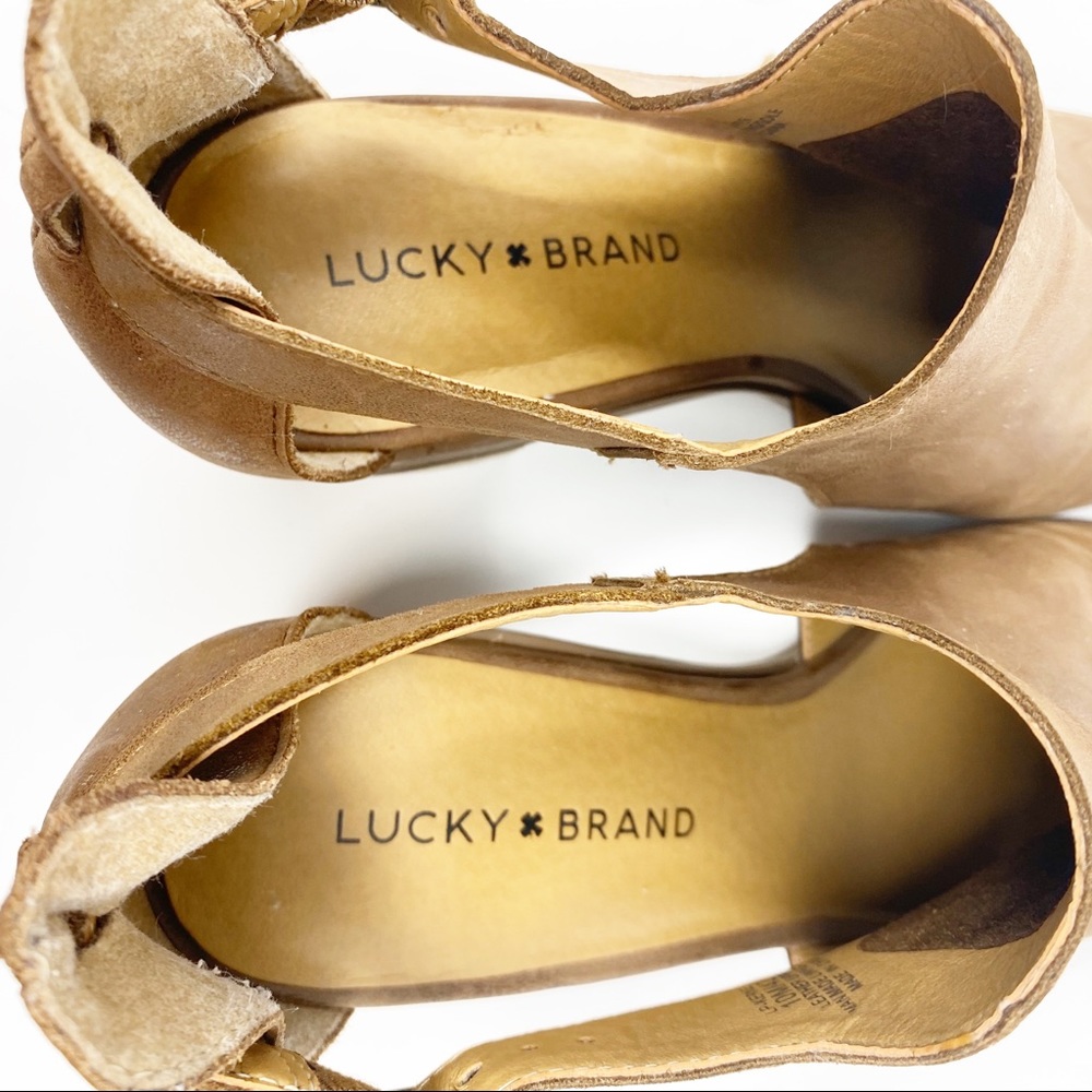 SOLD! Lucky Brand Barimo Bootie Tan Size 10 - Picture 8 of 8